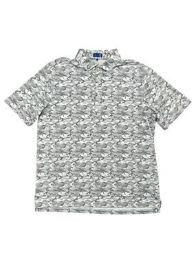 Stitch Golf Camo Performance Golf Polo Gray Charcoal — Size Large